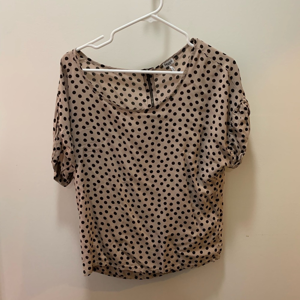 Anthropologie polka dot tee shirt